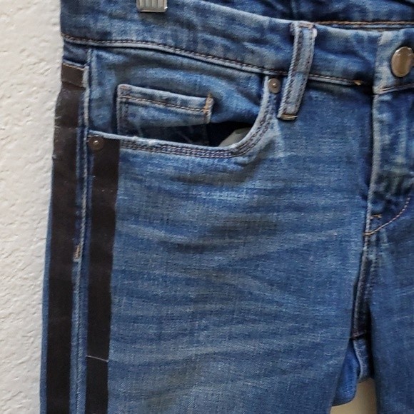 Blank NYC Women's Cropped Skinny Classique Metallic Side Stripes Jeans  Size 26 - Picture 5 of 13